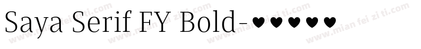 Saya Serif FY Bold字体转换